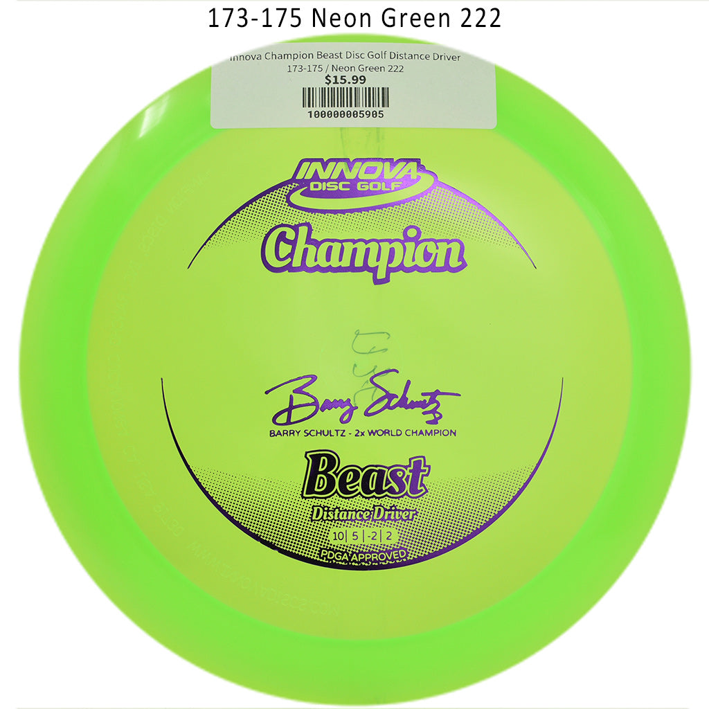 innova-champion-beast-disc-golf-distance-driver 173-175 Neon Green 222