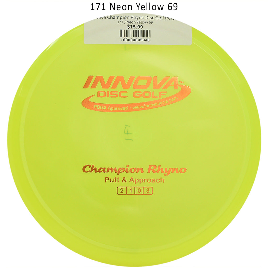 innova-champion-rhyno-disc-golf-putter 171 Neon Yellow 69 