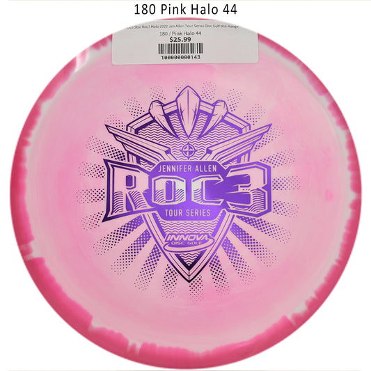 innova-star-roc3-halo-2022-jen-allen-tour-series-disc-golf-mid-range 180 Pink Halo 44