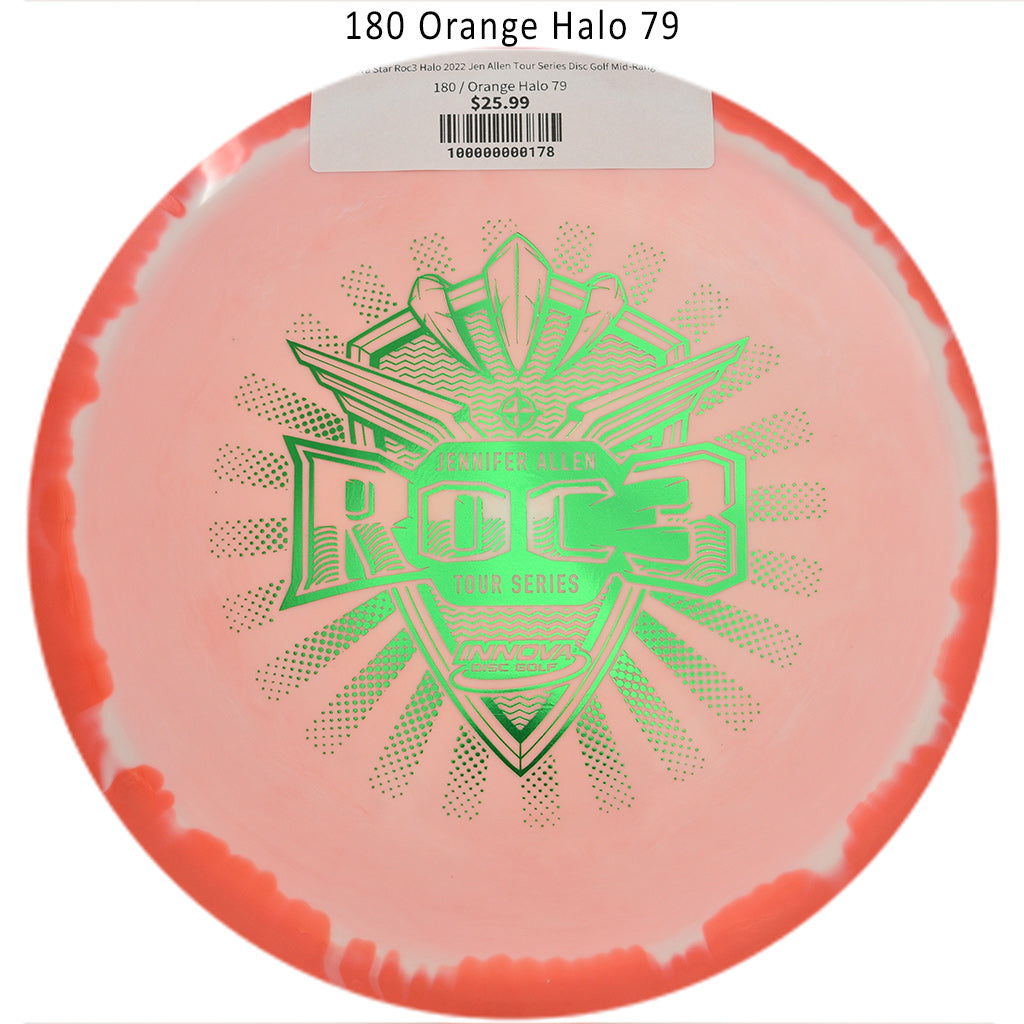 innova-star-roc3-halo-2022-jen-allen-tour-series-disc-golf-mid-range 180 Orange Halo 79