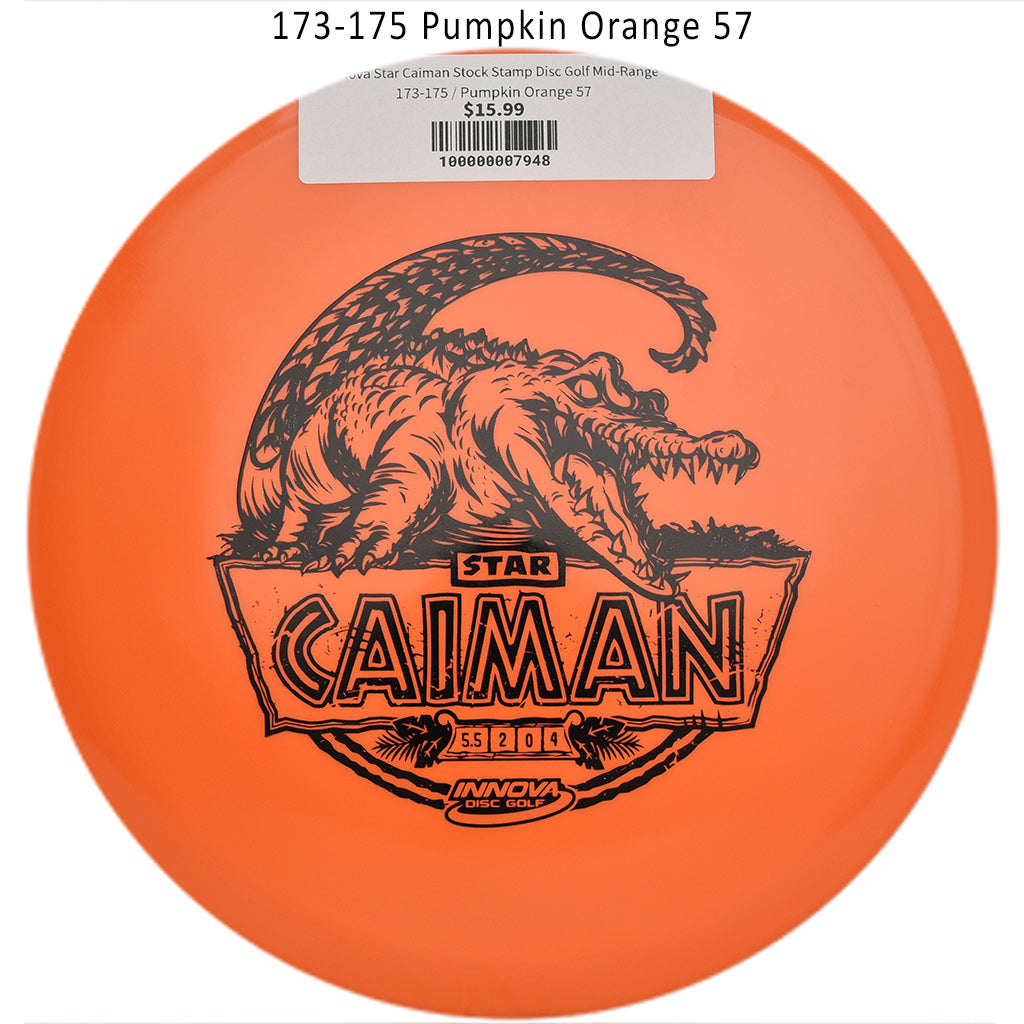 innova-star-caiman-stock-stamp-disc-golf-mid-range 173-175 Pumpkin Orange 57