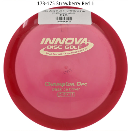 innova-champion-orc-disc-golf-distance-driver 173-175 Strawberry Red 1