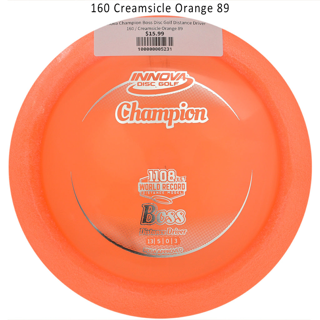 innova-champion-boss-disc-golf-distance-driver 160 Creamsicle Orange 89