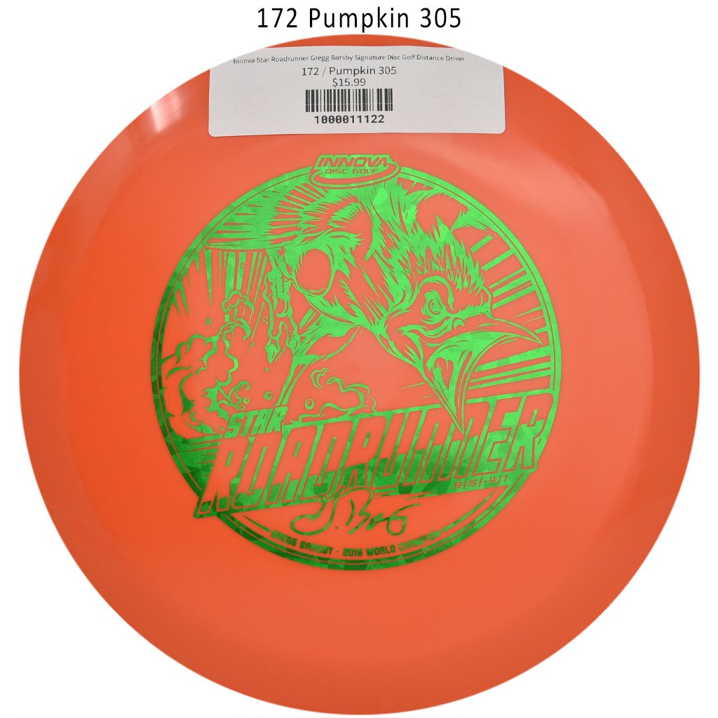 innova-star-roadrunner-gregg-barsby-signature-disc-golf-distance-driver 172 Pumpkin 305