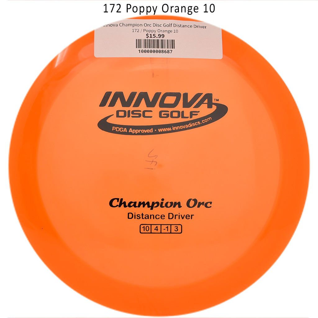 innova-champion-orc-disc-golf-distance-driver 172 Poppy Orange 10
