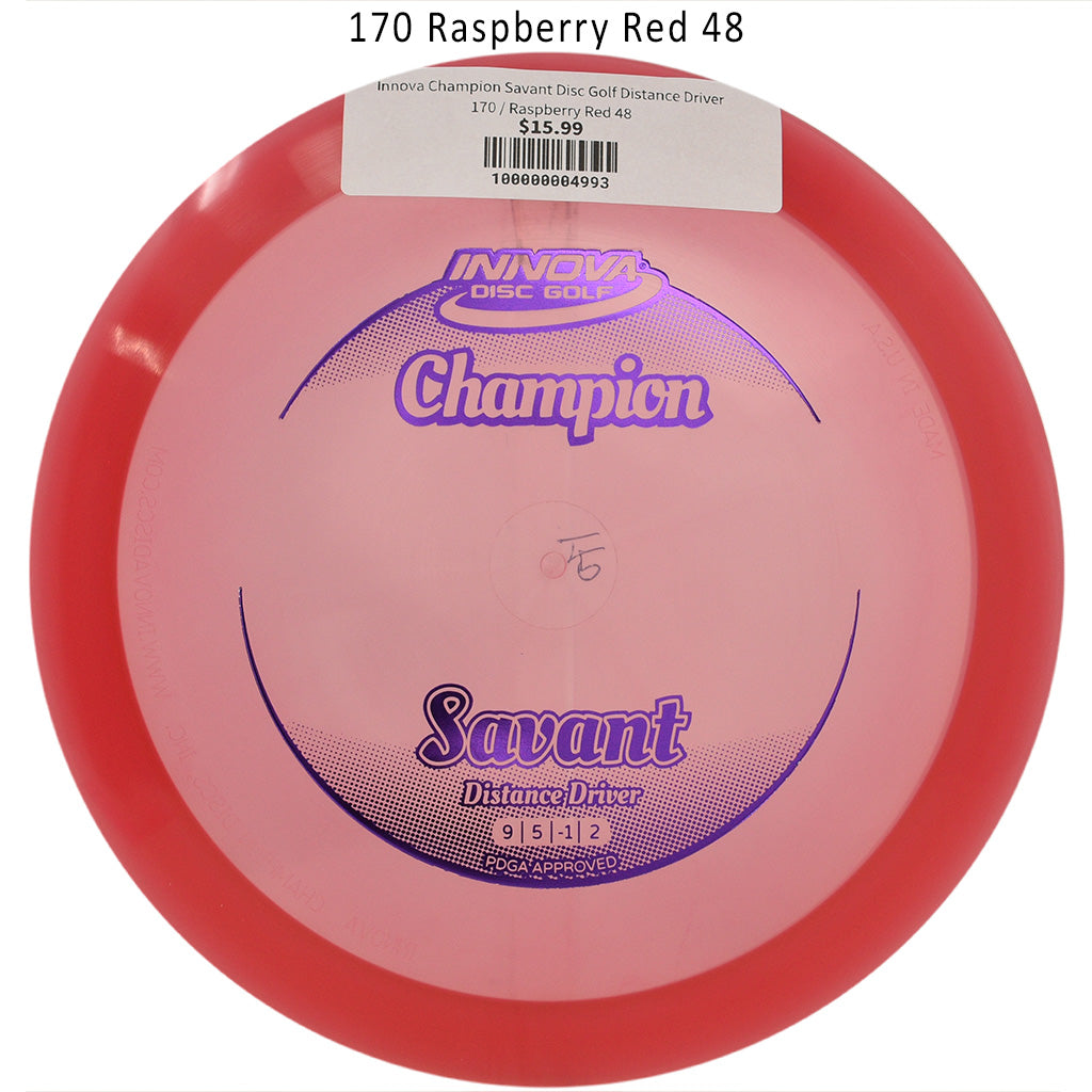 innova-champion-savant-disc-golf-distance-driver 170 Raspberry Red 48