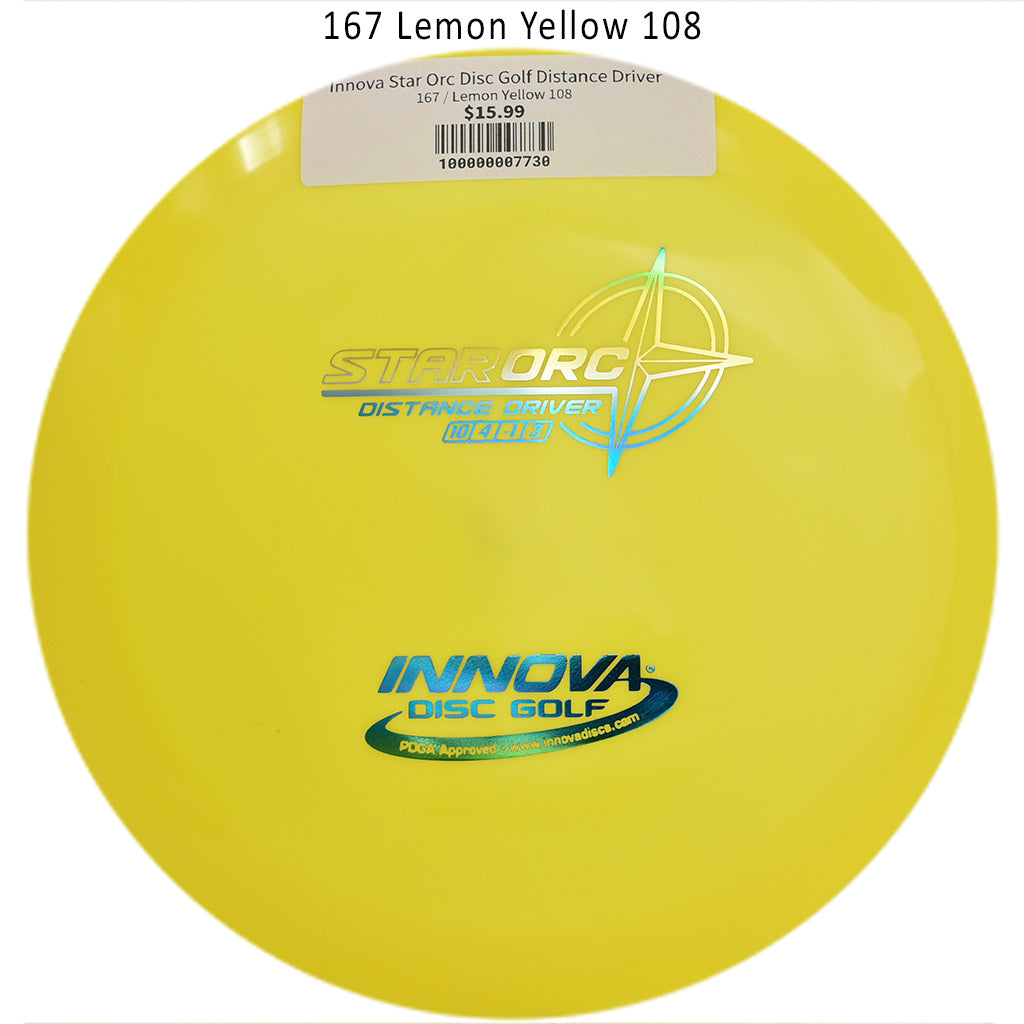 innova-star-orc-disc-golf-distance-driver 167 Lemon Yellow 108