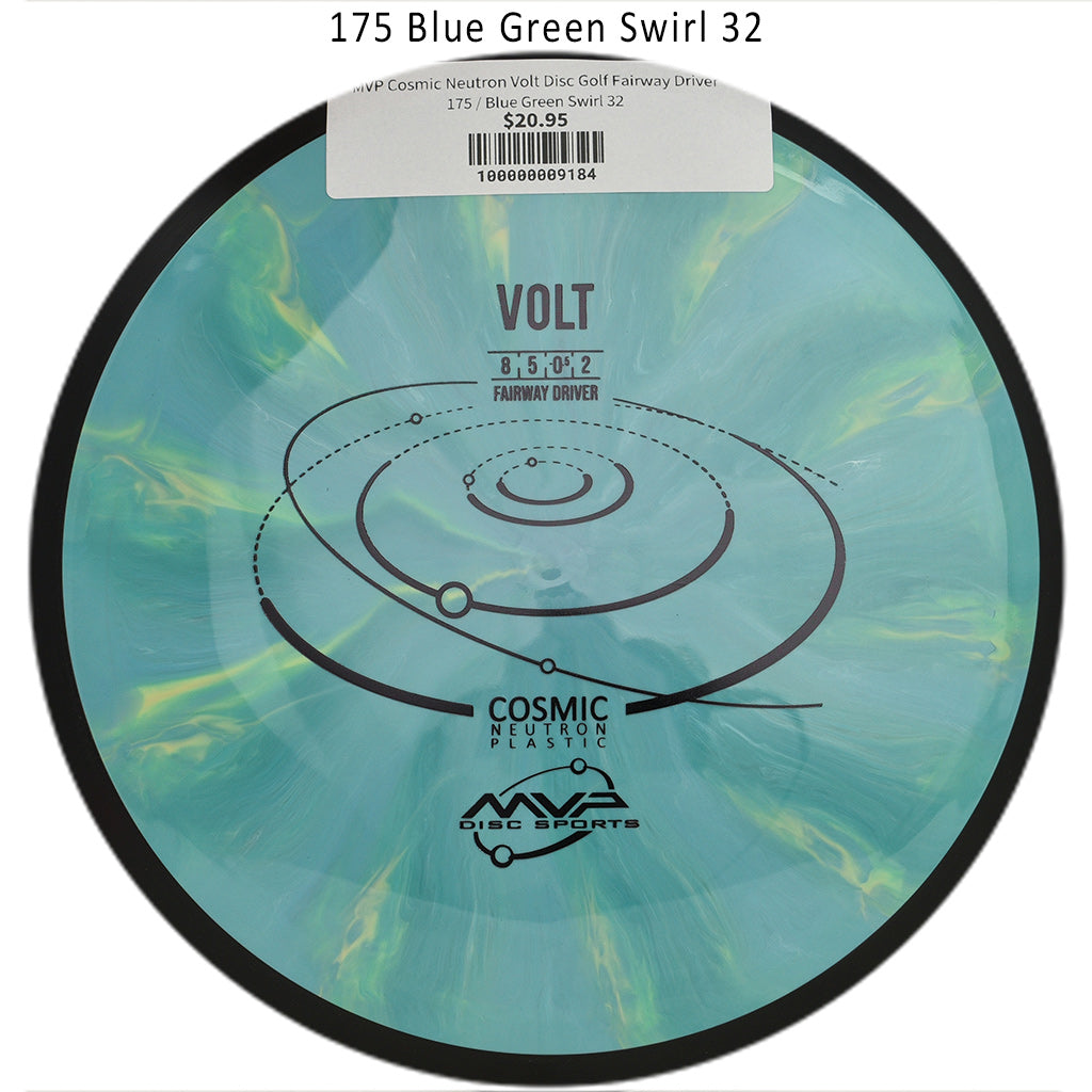 mvp-cosmic-neutron-volt-disc-golf-fairway-driver 175 Blue Green Swirl 32 