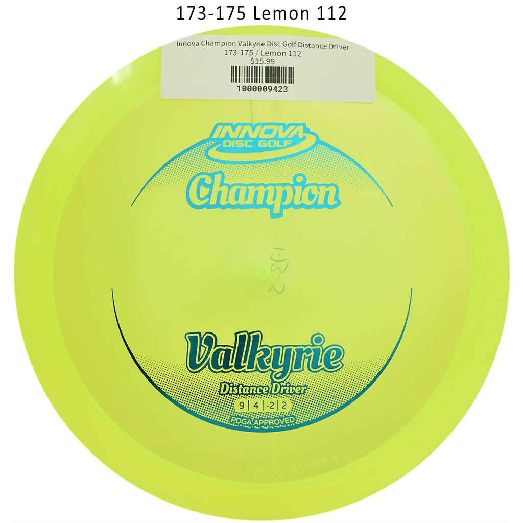 innova-champion-valkyrie-disc-golf-distance-driver 173-175 Lemon 112