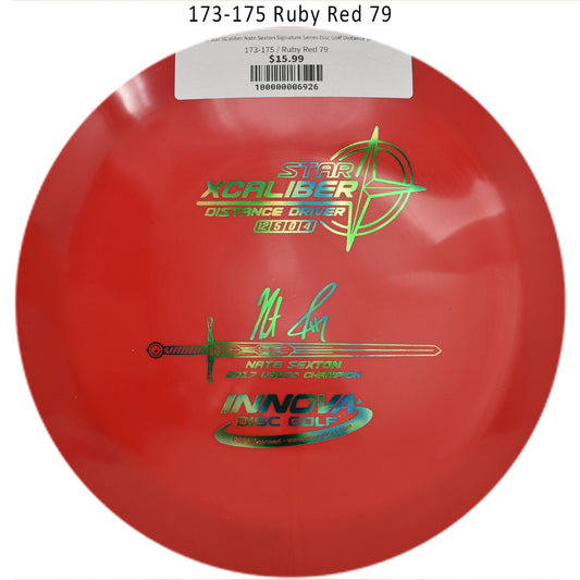 innova-star-xcaliber-nate-sexton-signature-series-disc-golf-distance-driver 173-175 Ruby Red 79