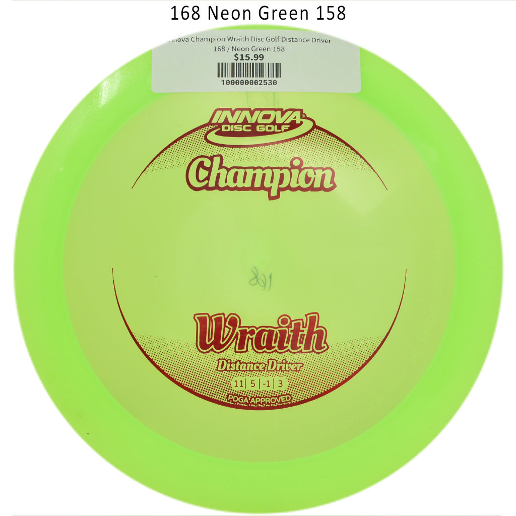 innova-champion-wraith-disc-golf-distance-driver 168 Neon Green 158