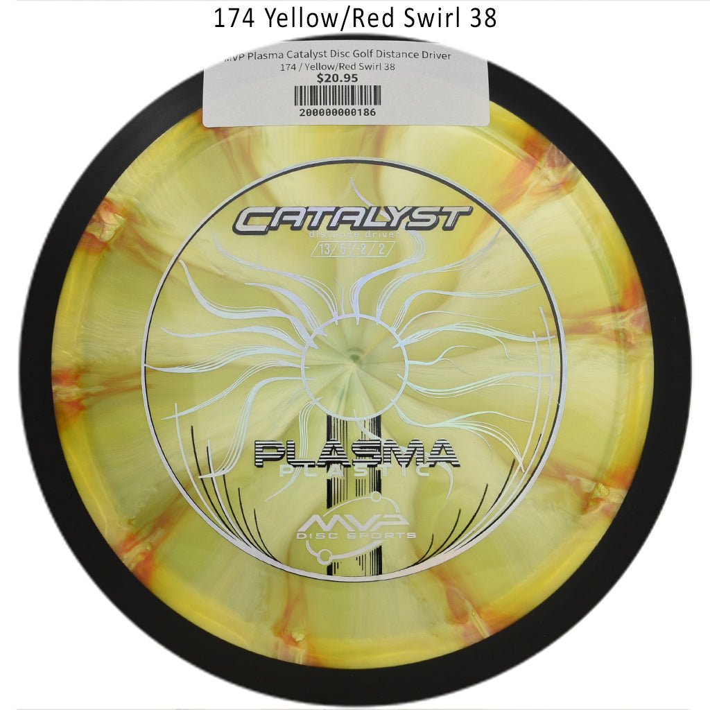 mvp-plasma-catalyst-disc-golf-distance-driver 174 Yellow/Red Swirl 38 