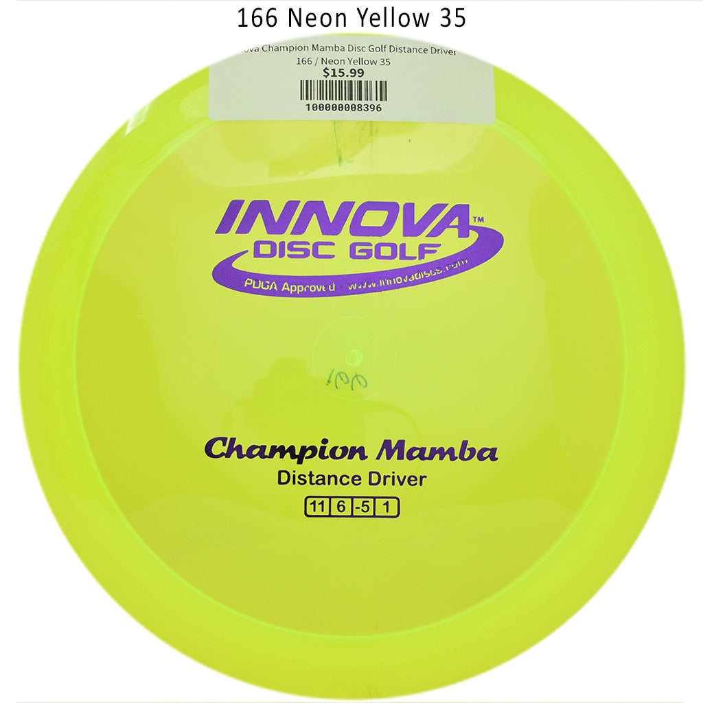 innova-champion-mamba-disc-golf-distance-driver 166 Neon Yellow 35