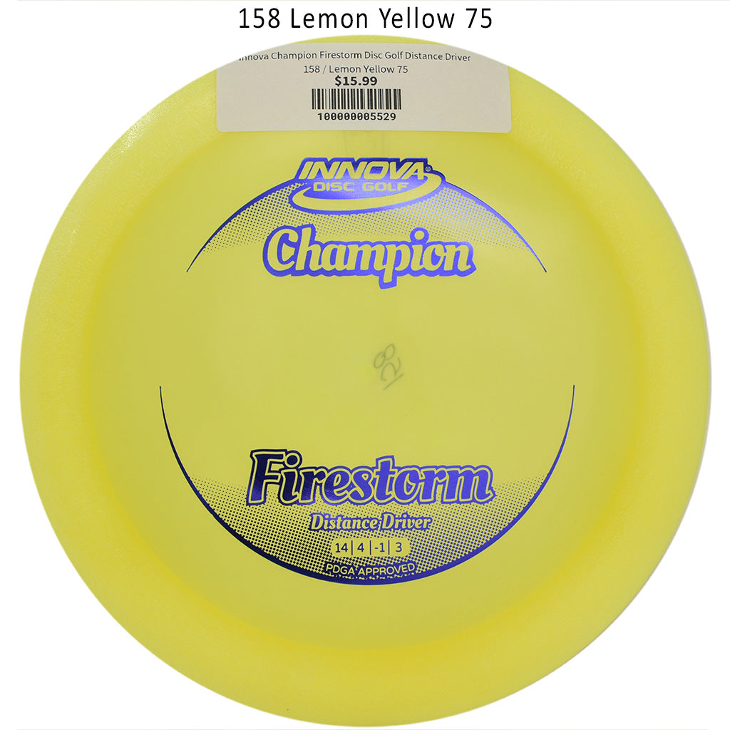 innova-champion-firestorm-disc-golf-distance-driver 158 Lemon Yellow 75