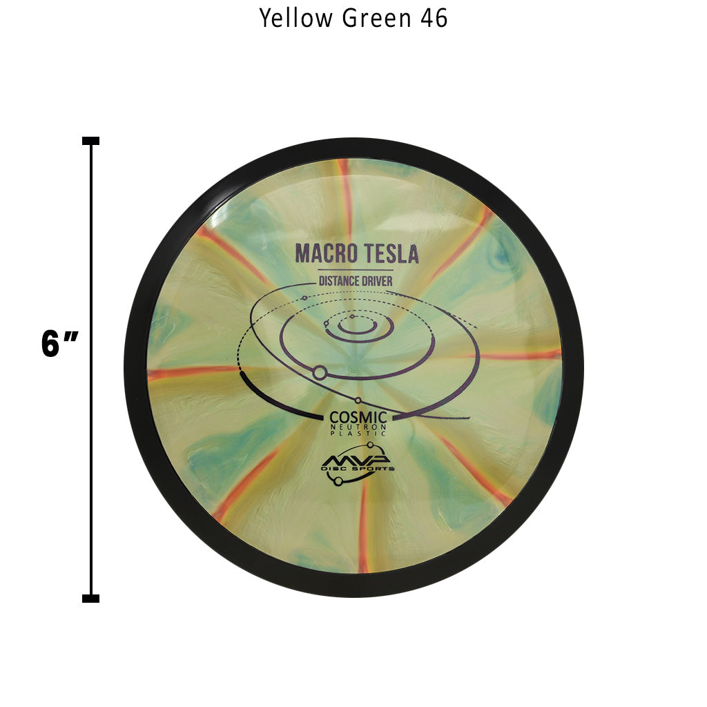 mvp-cosmic-neutron-tesla-macro-disc-golf-mini-marker Yellow Green 46 