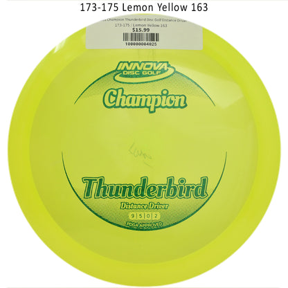 innova-champion-thunderbird-disc-golf-distance-driver 173-175 Lemon Yellow 163