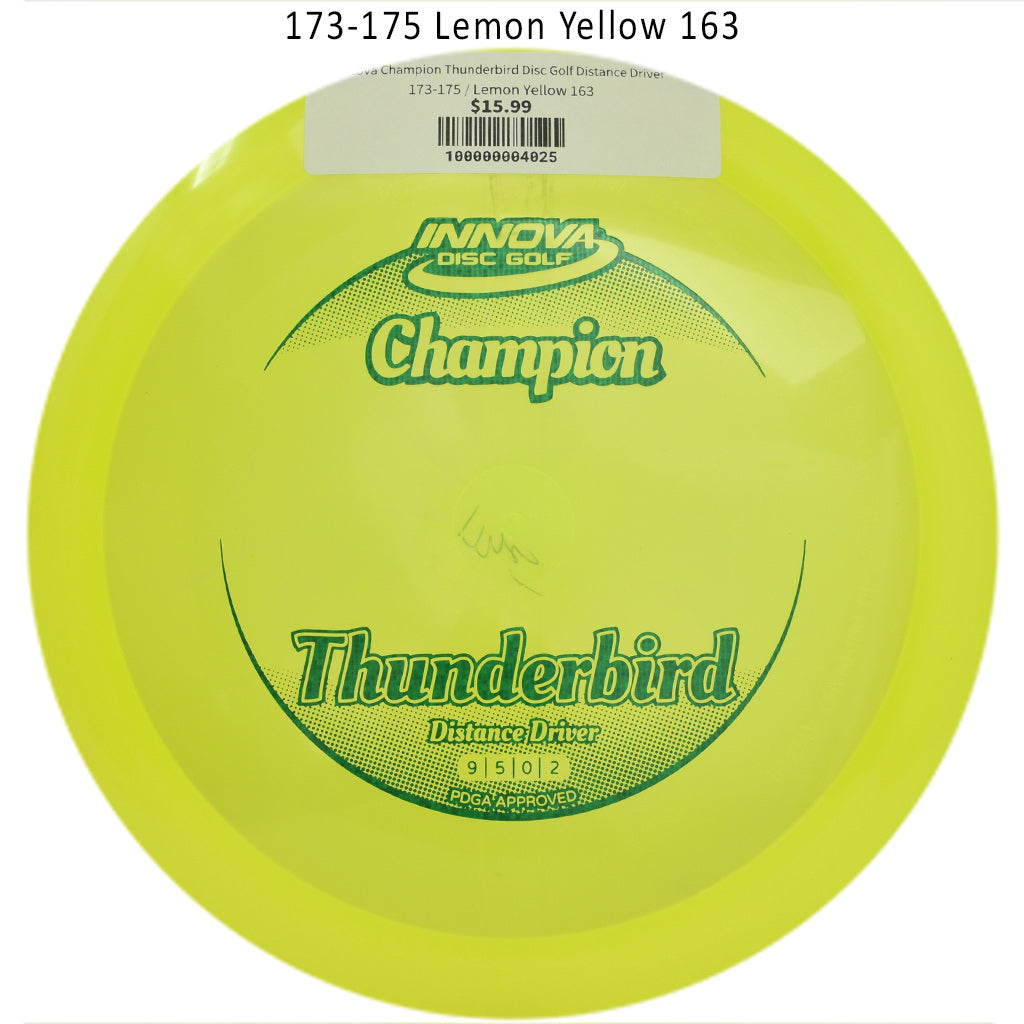 innova-champion-thunderbird-disc-golf-distance-driver 173-175 Lemon Yellow 163