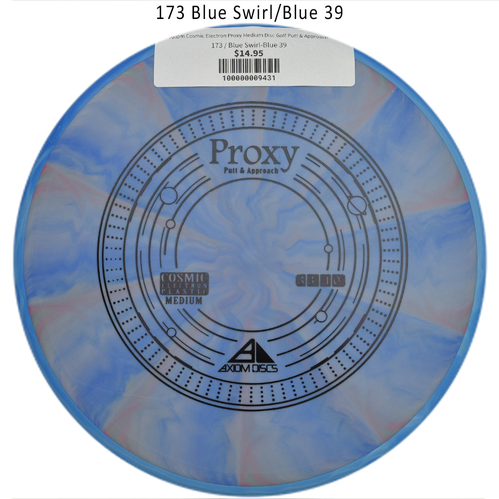 axiom-cosmic-electron-proxy-medium-disc-golf-putt-approach 173 Blue Swirl-Blue 39 