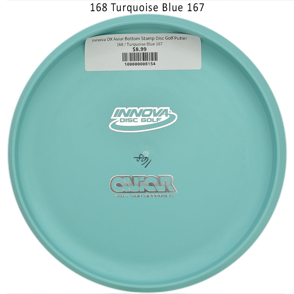 innova-dx-aviar-bottom-stamp-disc-golf-putter 168 Turquoise Blue 167 