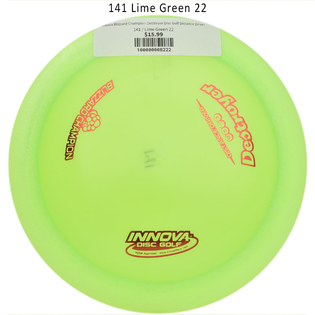 innova-blizzard-champion-destroyer-disc-golf-distance-driver 141 Lime Green 22 