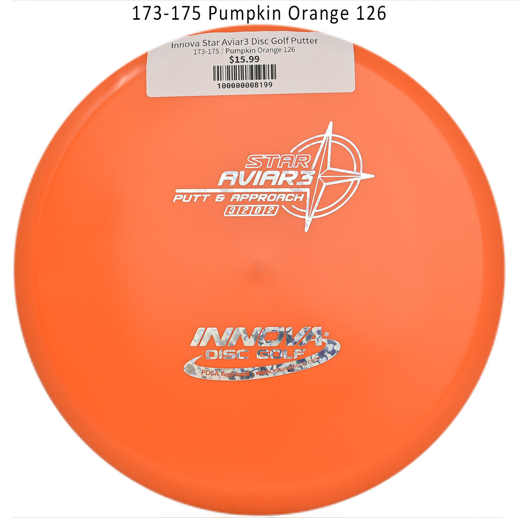 innova-star-aviar3-disc-golf-putter 173-175 Pumpkin Orange 126