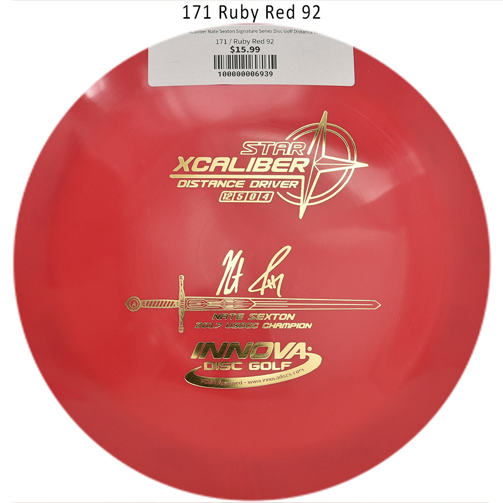 innova-star-xcaliber-nate-sexton-signature-series-disc-golf-distance-driver 171 Ruby Red 92