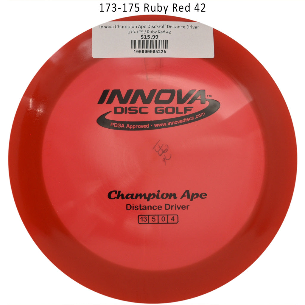 innova-champion-ape-disc-golf-distance-driver 173-175 Ruby Red 42 