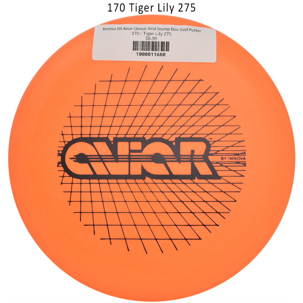 innova-dx-aviar-classic-grid-stamp-disc-golf-putter 170 Tiger Lily 275 