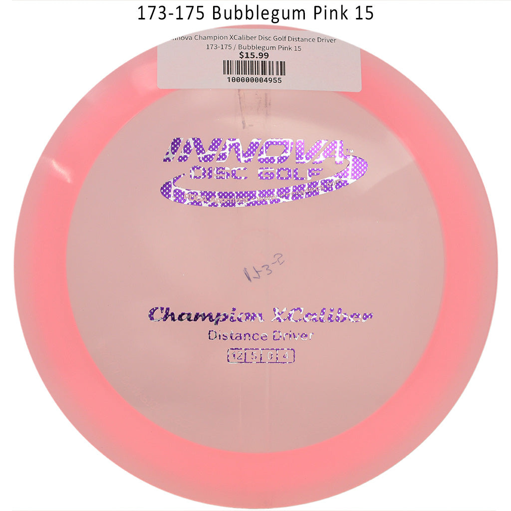 innova-champion-xcaliber-disc-golf-distance-driver 173-175 Bubblegum Pink 15 