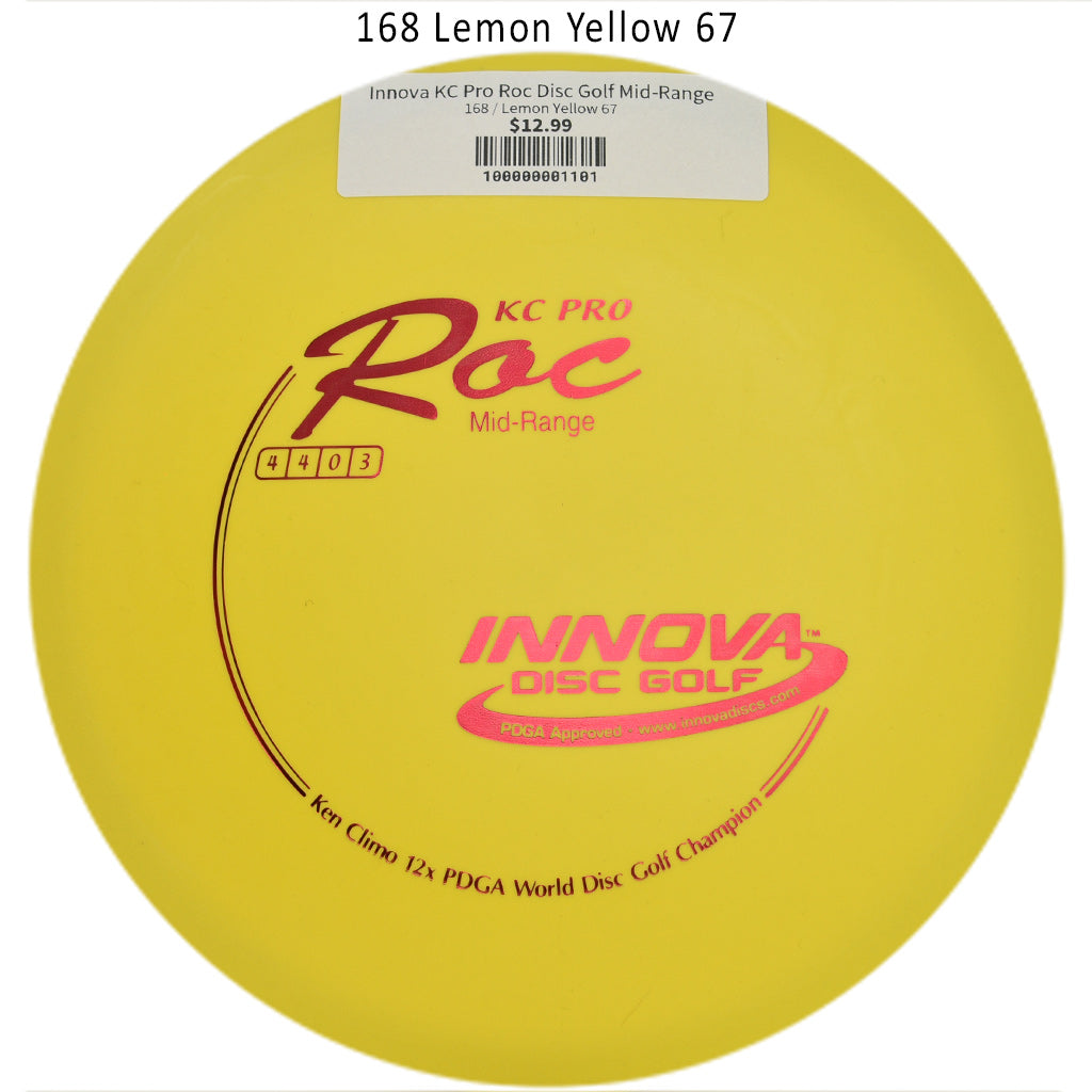 innova-kc-pro-roc-disc-golf-mid-range 168 Lemon Yellow 67