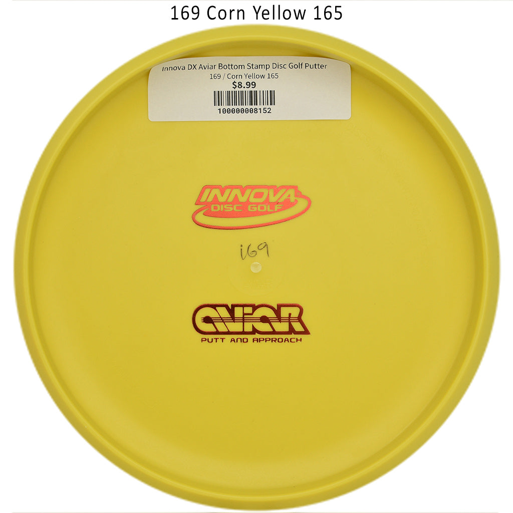 innova-dx-aviar-bottom-stamp-disc-golf-putter 169 Corn Yellow 165 