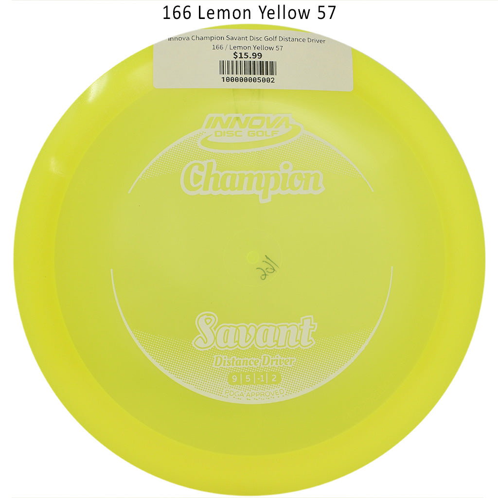 innova-champion-savant-disc-golf-distance-driver 166 Lemon Yellow 57