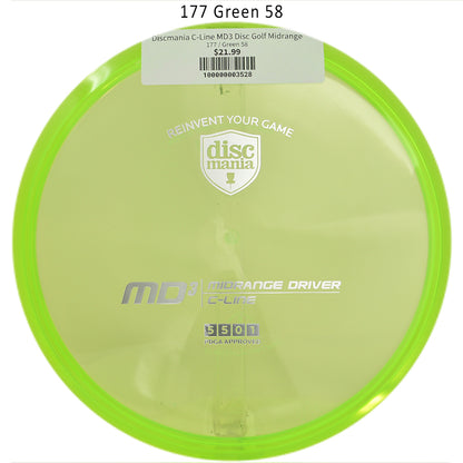 discmania-c-line-md3-disc-golf-midrange 177 Green 58