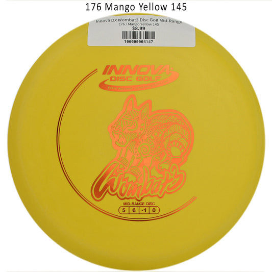 innova-dx-wombat3-disc-golf-mid-range 176 Mango Yellow 145 