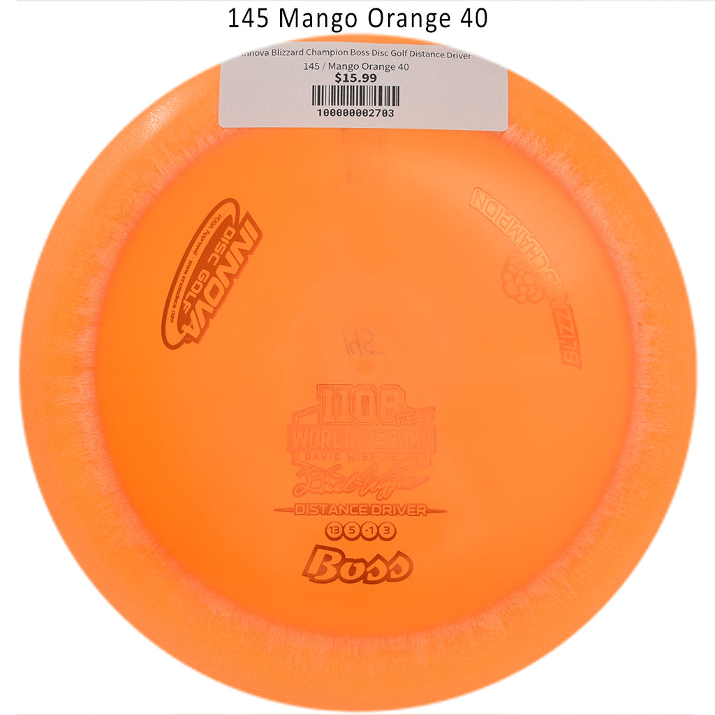 innova-blizzard-champion-boss-disc-golf-distance-driver 145 Mango Orange 40 