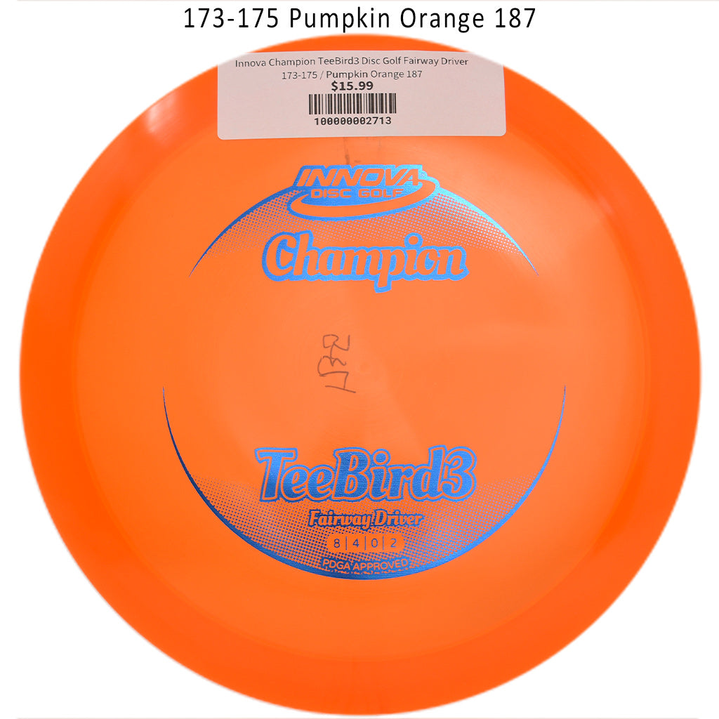innova-champion-teebird3-disc-golf-fairway-driver 173-175 Pumpkin Orange 187