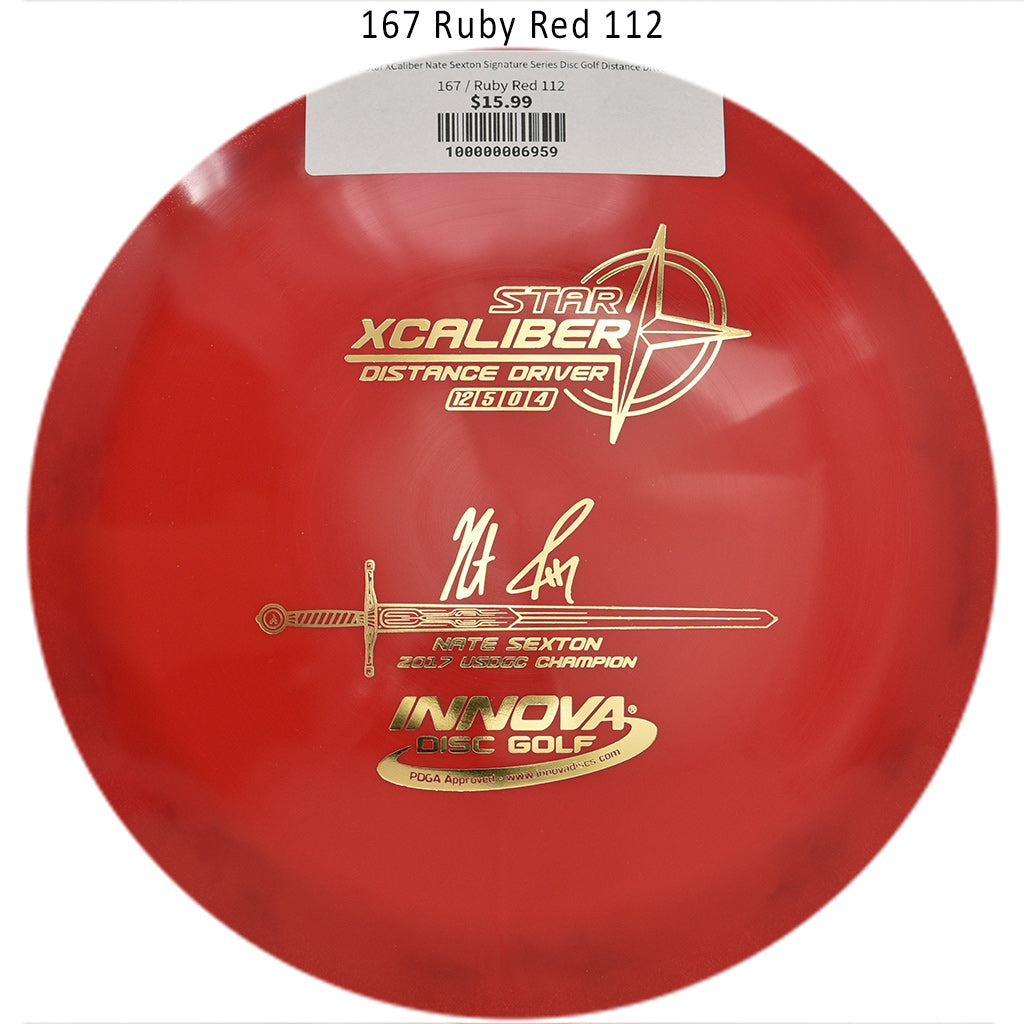 innova-star-xcaliber-nate-sexton-signature-series-disc-golf-distance-driver 167 Ruby Red 112