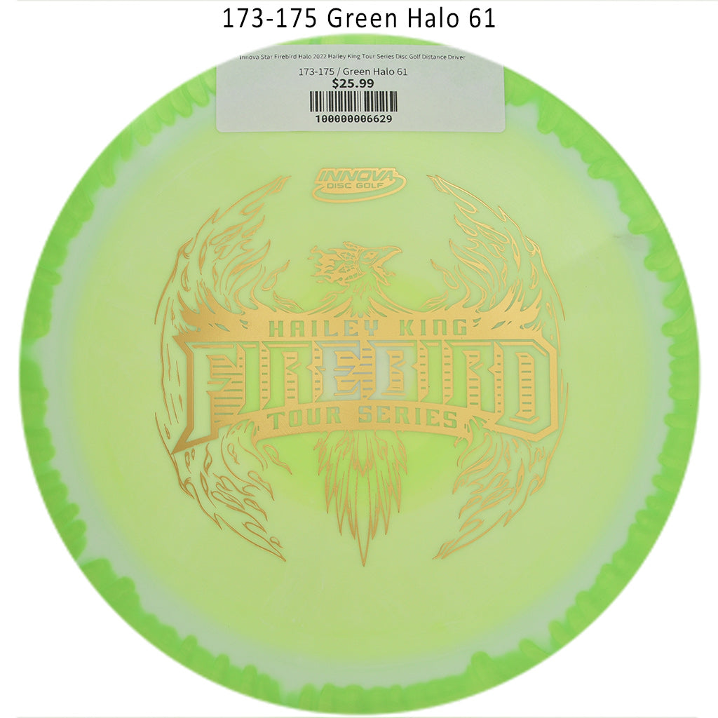 innova-star-firebird-halo-2022-hailey-king-tour-series-disc-golf-distance-driver 173-175 Green Halo 61