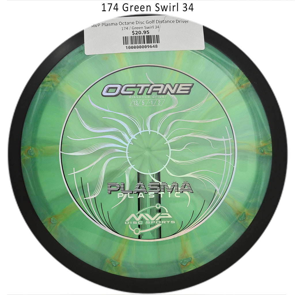 mvp-plasma-octane-disc-golf-distance-driver 174 Green Swirl 34