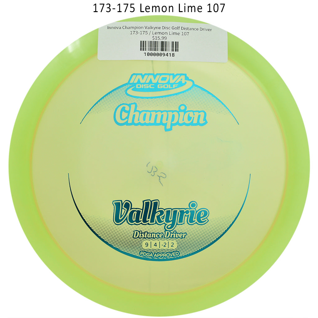 innova-champion-valkyrie-disc-golf-distance-driver 173-175 Lemon Lime 107