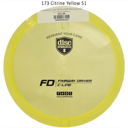 discmania-c-line-fd-disc-golf-fairway-driver 173 Citrine Yellow 51