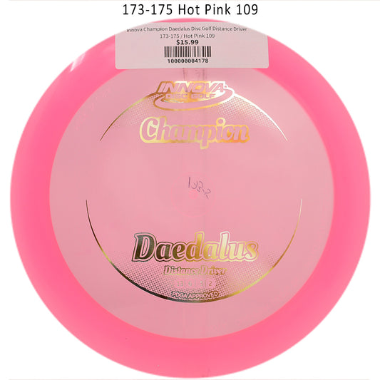 innova-champion-daedalus-disc-golf-distance-driver 173-175 Hot Pink 109