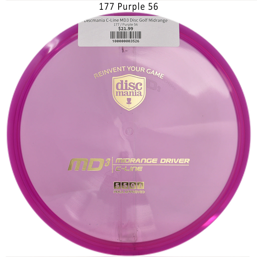 discmania-c-line-md3-disc-golf-midrange 177 Purple 56