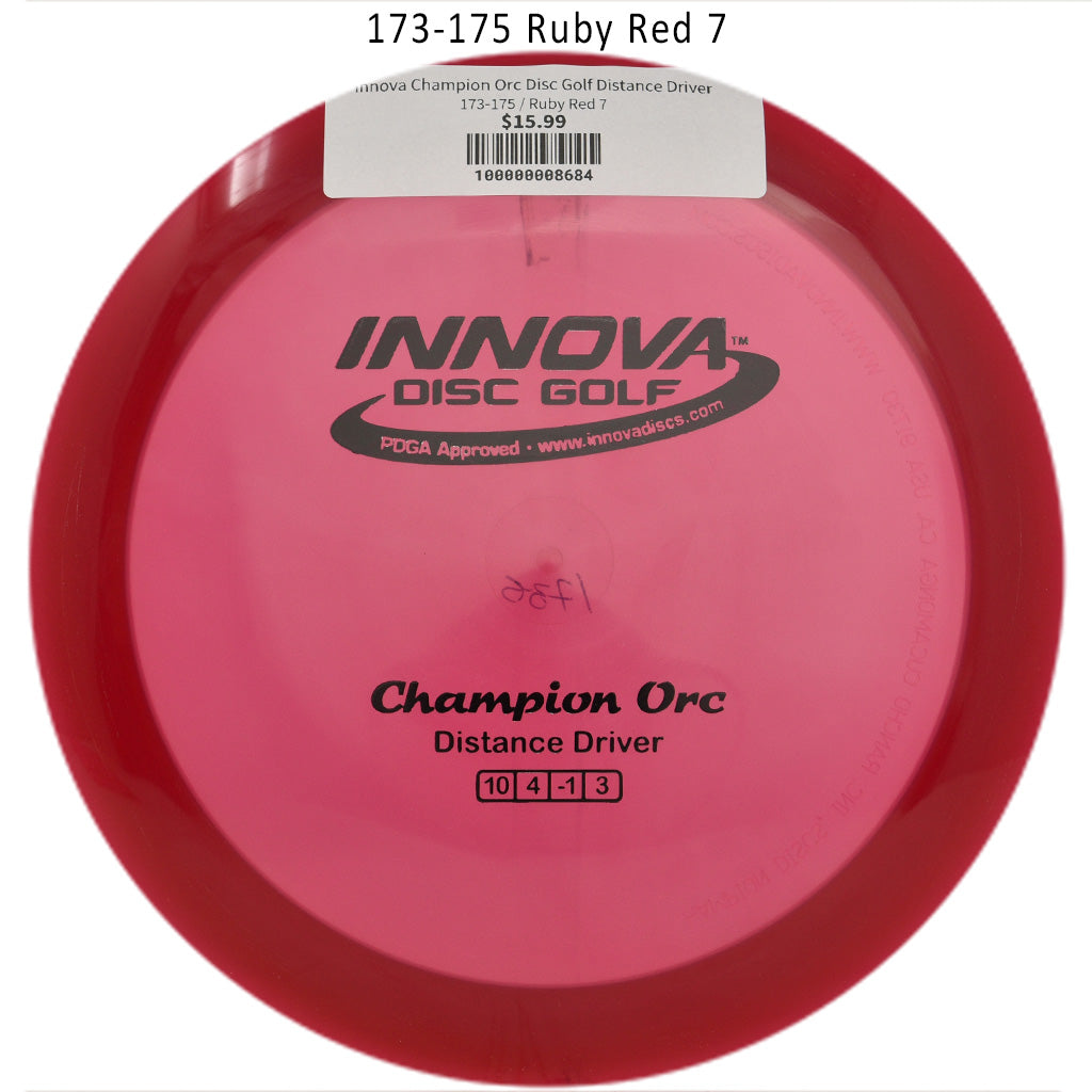 innova-champion-orc-disc-golf-distance-driver 173-175 Ruby Red 7