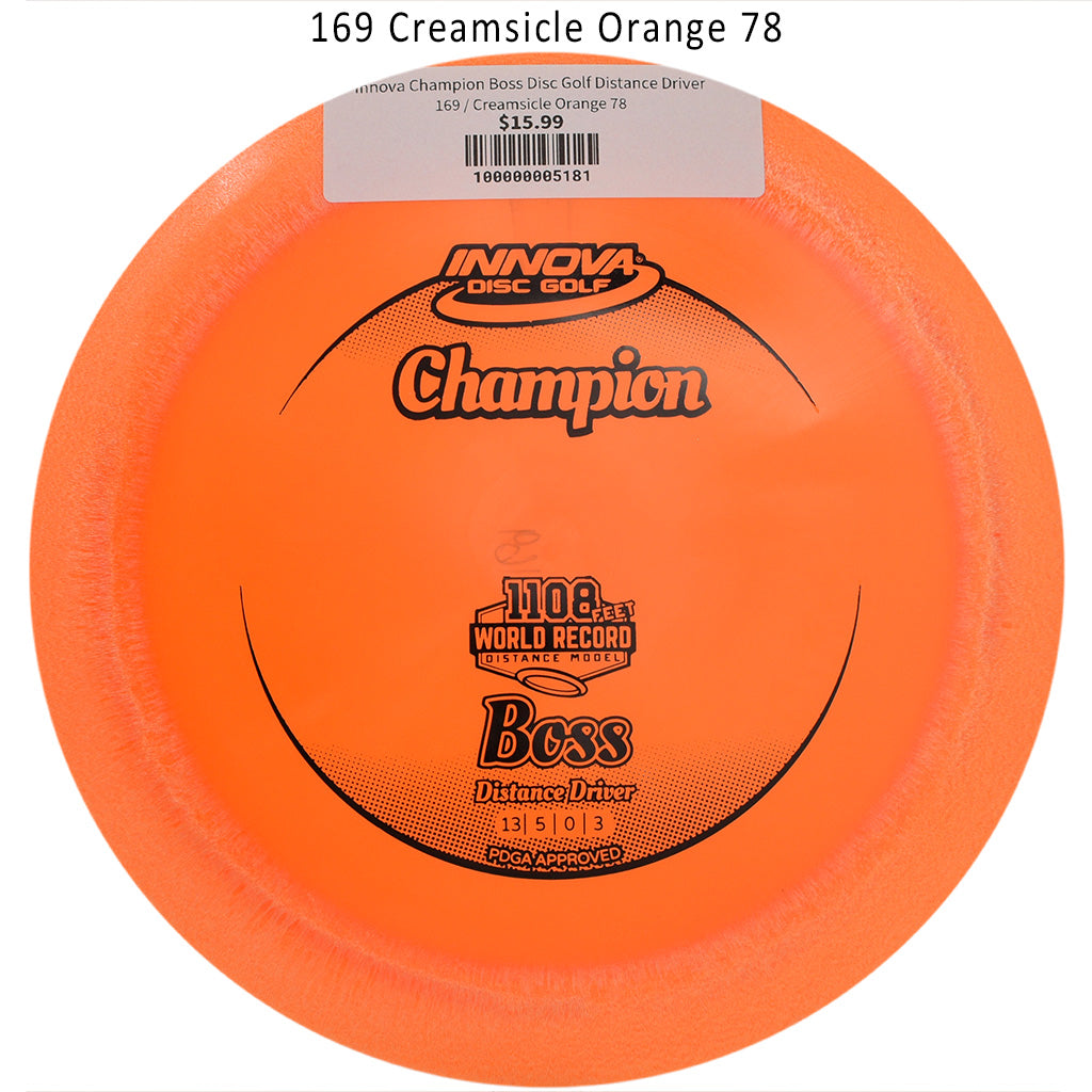 innova-champion-boss-disc-golf-distance-driver 169 Creamsicle Orange 78
