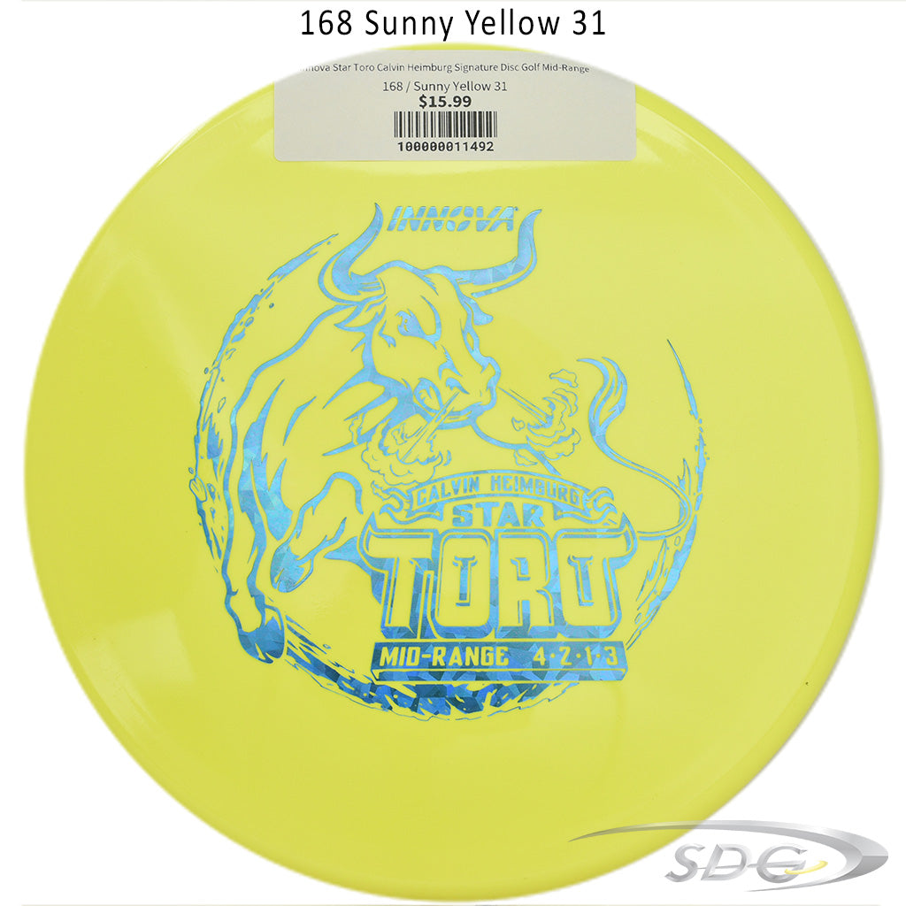 innova-star-toro-calvin-heimburg-signature-disc-golf-mid-range 168 Sunny Yellow 31 