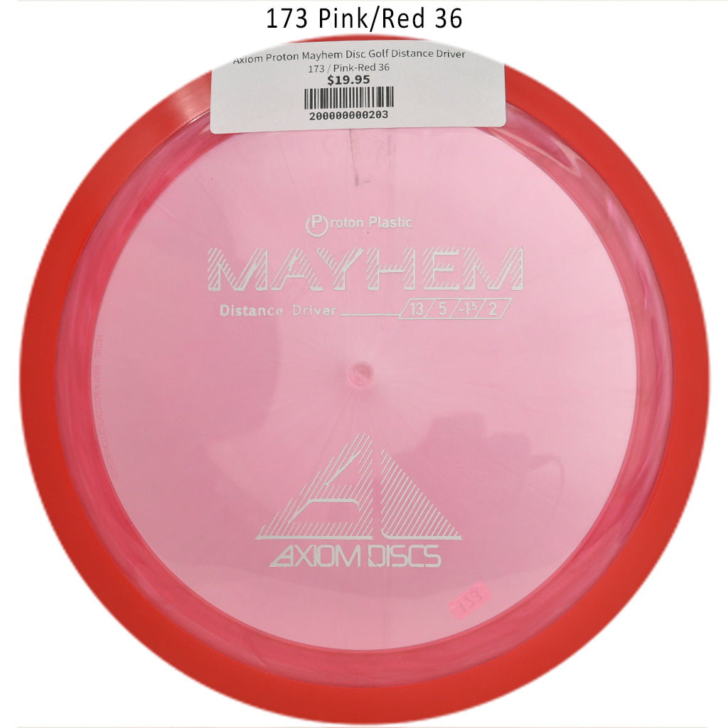 axiom-proton-mayhem-disc-golf-distance-driver 173 Pink-Red 36