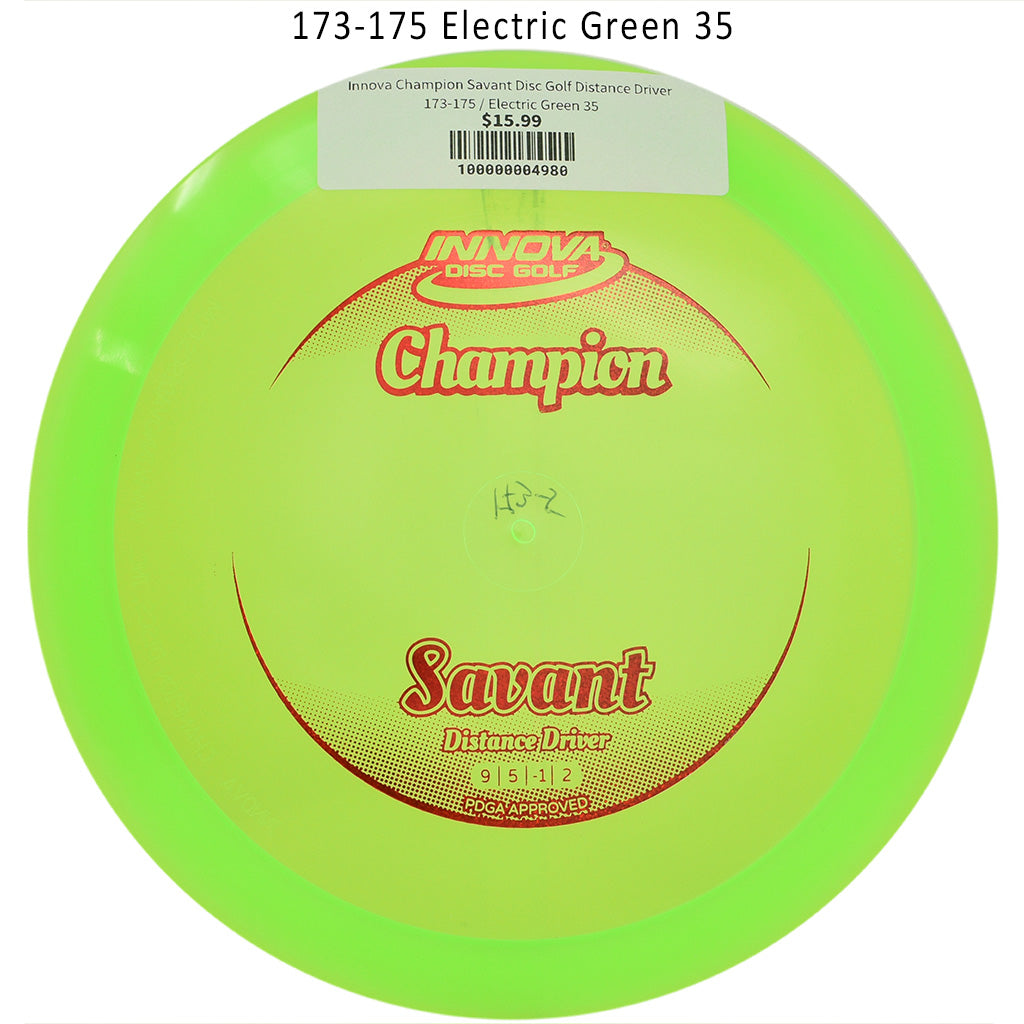 innova-champion-savant-disc-golf-distance-driver 173-175 Electric Green 35