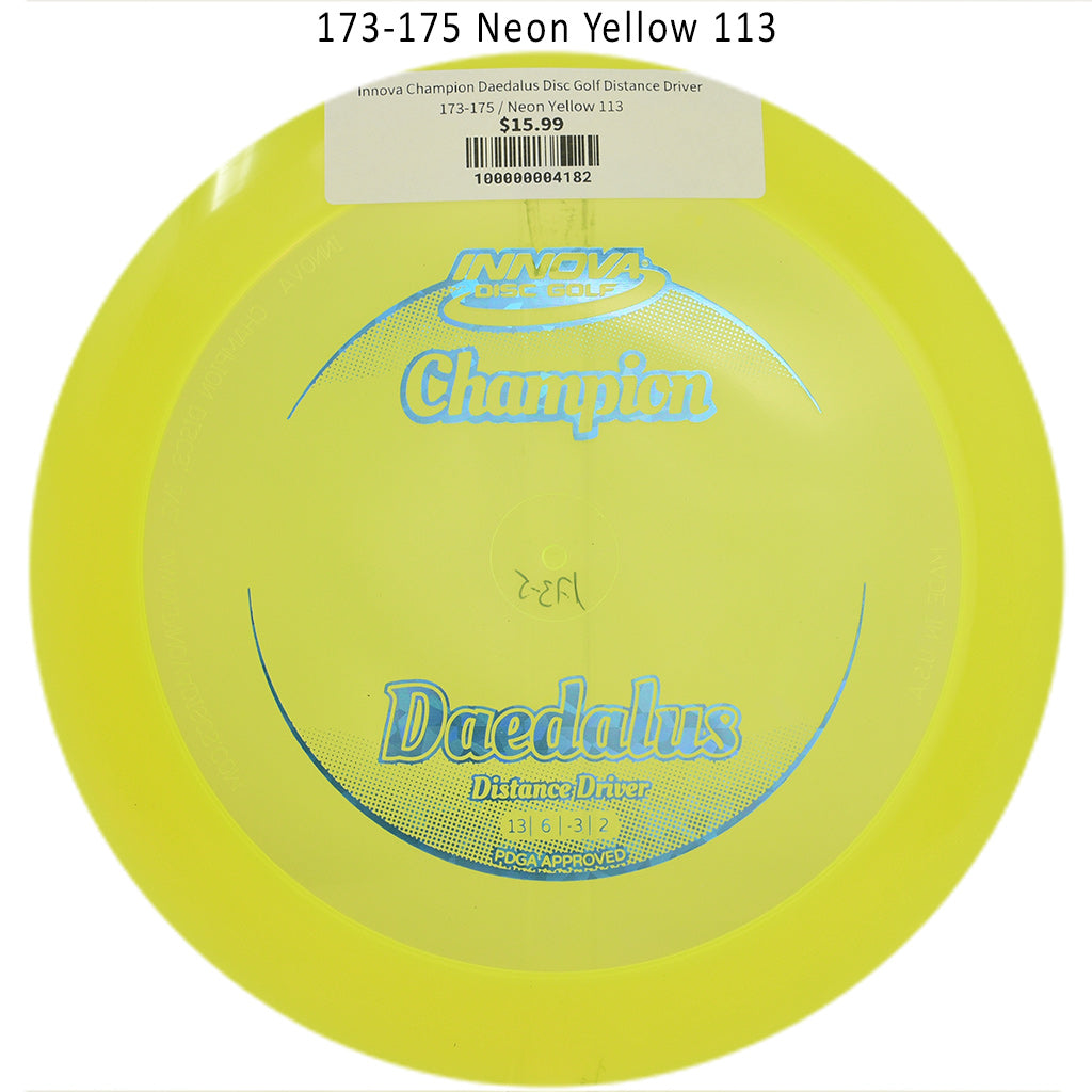 innova-champion-daedalus-disc-golf-distance-driver 173-175 Neon Yellow 113