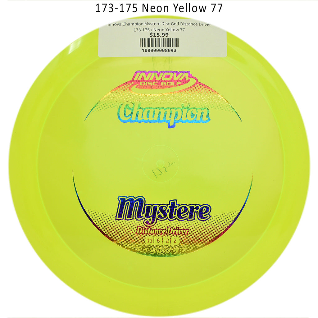 innova-champion-mystere-disc-golf-distance-driver 173-175 Neon Yellow 77 